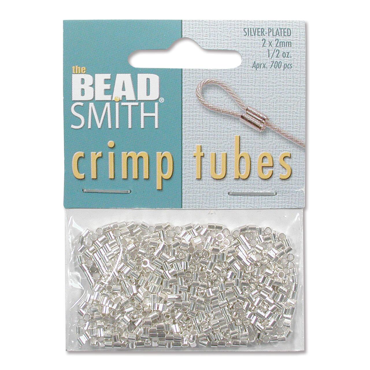The Beadsmith&#xAE; 2mm Silver-Plated Crimp Tubes